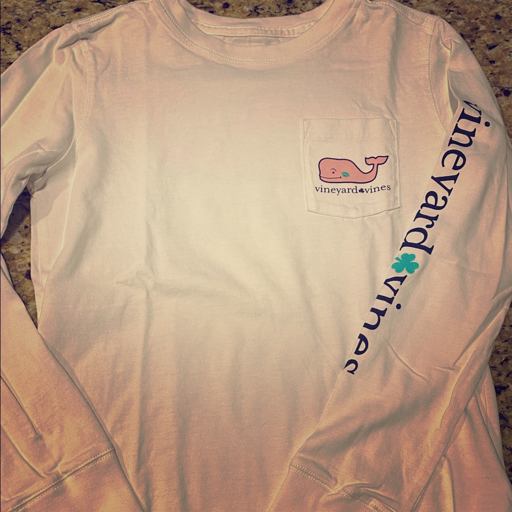 Vineyard Vines St. Patrick’s Day shirt.